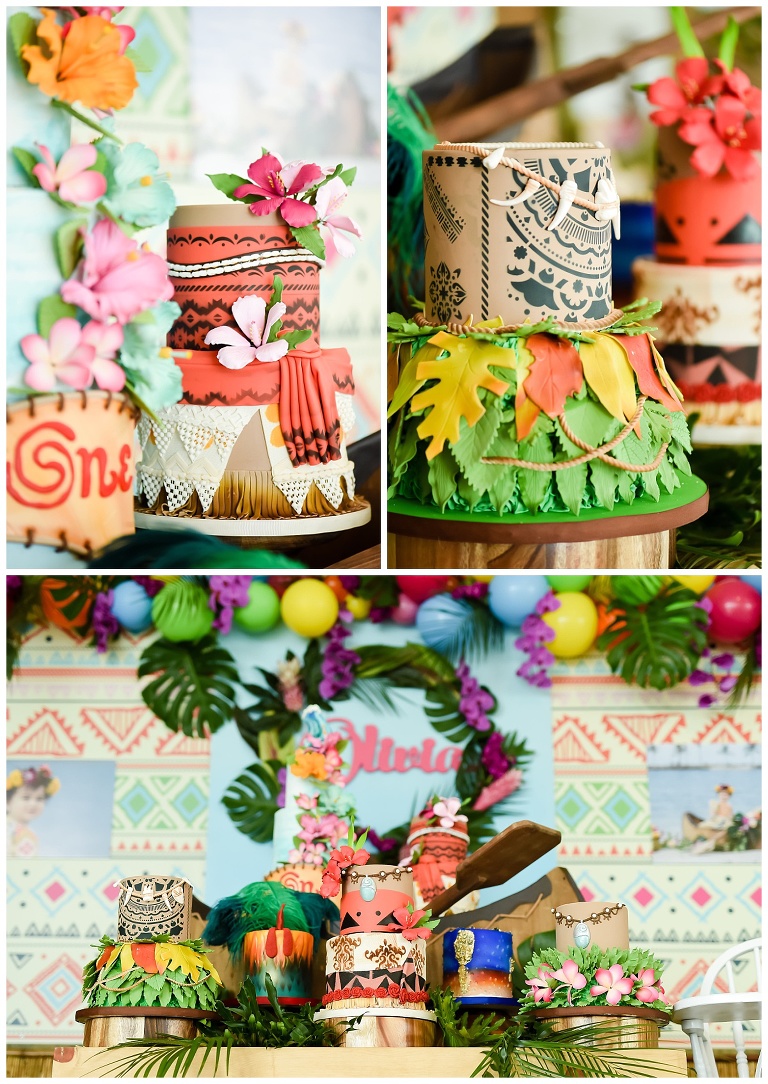 Olivia S 1st Birthday Moana Birthday Cakes Christy Co Photography Elegant Temptations Bakery