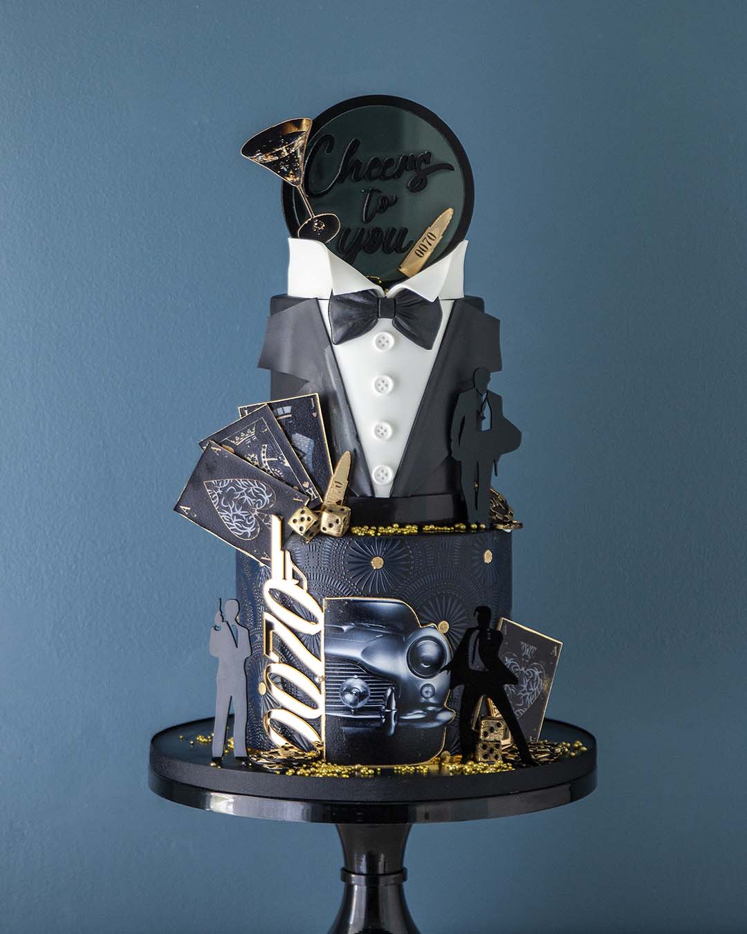 Gentleman Birthday Theme Cake
